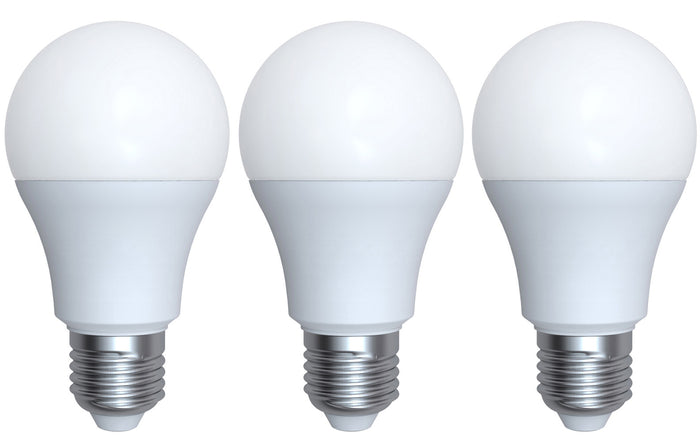 998675 - Ecowatts - Standard A60 (3pcs) LED 270° 9W E27 2700K 806Lm Milky