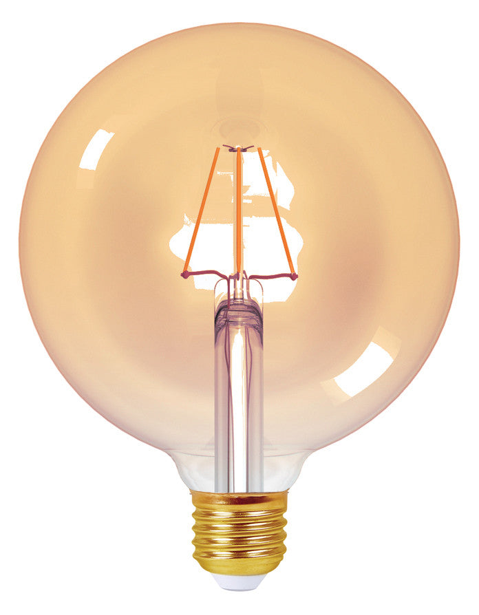 998683 - Ecowatts - Globe G125 Filament LED 4W E27 2200K 360Lm Dim. Amb.
