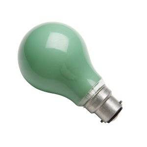 GL25BC-G-GE - 240v 25w Ba22d Green
