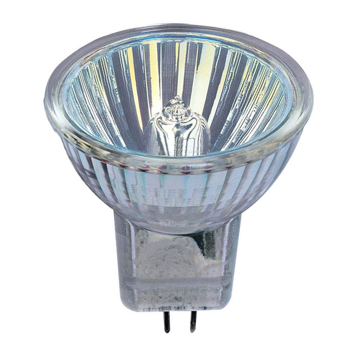 Pack of 10 - Halogen Spot 35w 12v GU4 Casell Lighting MR11 35mm 30° Dichroic Light Bulb Glass Front