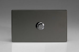 Varilight TDIDR1001S - 1-Gang 1-Way Rotary Dimmer 1 x 200-1000W (Twin Plate)