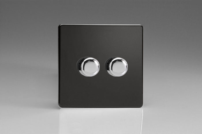 Varilight HDL2S - 2-Gang 1-Way Rotary Dimmer 2 x 40-250W