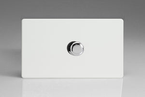 Varilight TDQDR1001S - 1-Gang 1-Way Rotary Dimmer 1 x 200-1000W (Twin Plate)