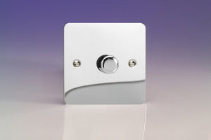 Varilight JFCP601 - 1-Gang 2-Way Push-On/Off Rotary LED Dimmer 1 x 0-300W (Max 30 LEDs)