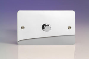 Varilight TFCDR1001 - 1-Gang 1-Way Rotary Dimmer 1 x 200-1000W (Twin Plate)