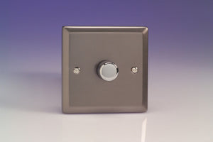 Varilight JRP601 - 1-Gang 2-Way Push-On/Off Rotary LED Dimmer 1 x 0-300W (Max 30 LEDs)