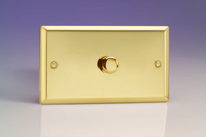 Varilight IVDP1001 - 1-Gang 2-Way Push-On/Off Rotary Dimmer 1 x 100-1000W (Twin Plate)