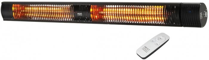 Shadow Patio Heater with Remote Control in Black - Heat Outdoors IP65 3KW