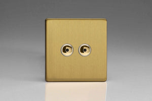 Varilight IDBI402MS - 2-Gang 1-Way Remote Control/Touch Master Dimmer 2 x 40-400W