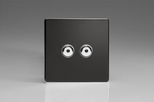 Varilight IJDLI102S - 2-Gang 1-Way Remote/Touch Control Master LED Dimmer 2 x 0-100W (1-10 LEDs)