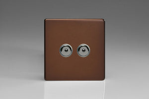 Varilight IJDMI102S - 2-Gang 1-Way Remote/Touch Control Master LED Dimmer 2 x 0-100W (1-10 LEDs)