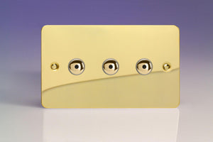 Varilight IJFVI103 - 3-Gang 1-Way Remote/Touch Control Master LED Dimmer 3 x 0-100W (1-10 LEDs) (Twin Plate)