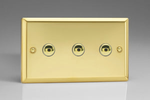 Varilight IJVI103 - 3-Gang 1-Way Remote/Touch Control Master LED Dimmer 3 x 0-100W (1-10 LEDs) (Twin Plate)