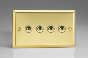 Varilight IJVI104 - 4-Gang 1-Way Remote/Touch Control Master LED Dimmer 4 x 0-100W (1-10 LEDs) (Twin Plate)