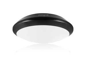 Integral ILBHA062 - TOUGH SHELL+ BULKHEAD MICROWAVE SENSOR 308MM DIA IP66 1500LM 15W 4000K IK10 110 BEAM NON-DIMM BLACK 100LM/W