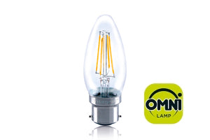 Integral ILCANDB22NC035 - OMNI FILAMENT CANDLE BULB B22 470LM 4W 2700K NON-DIMM 300 BEAM CLEAR