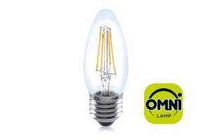 Integral ILCANDE27DC042 - OMNI FILAMENT CANDLE BULB E27 470LM 4.5W 2700K DIMMABLE 300 BEAM CLEAR FULL GLASS