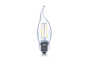 Integral ILCANDE27N044 - OMNI FILAMENT CANDLE BULB FLAME TIP E27 230LM 2W 2700K NON-DIMM 300 BEAM CLEAR FULL GLASS