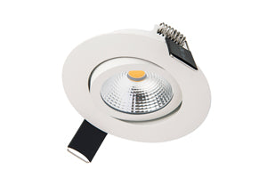 Integral ILDL65L001 - ULTRA SLIM TILTABLE DOWNLIGHT 65MM CUTOUT 6.5W 650LM 100LM/W 3000K
36 BEAM DIMMABLE WHITE