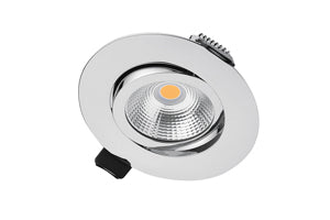 Integral ILDL65L004 - ULTRA SLIM TILTABLE DOWNLIGHT 65MM CUTOUT 6.5W 650LM 100LM/W 3000K
36 BEAM DIMMABLE POLISHED CHROME