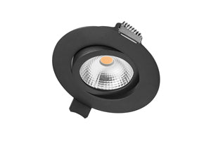 Integral ILDL65L006 - ULTRA SLIM TILTABLE DOWNLIGHT 65MM CUTOUT 6.5W 670LM 103LM/W 4000K
36 BEAM DIMMABLE BLACK