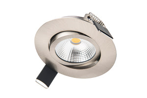 Integral ILDL65L007 - ULTRA SLIM TILTABLE DOWNLIGHT 65MM CUTOUT 6.5W 670LM 103LM/W 4000K
36 BEAM DIMMABLE SATIN NICKEL