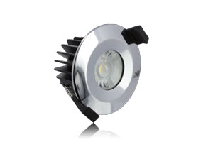 Integral ILDLFR70B009 - LOW-PROFILE FIRE RATED DOWNLIGHT 70-75MM CUTOUT IP65 440LM 6W 4000K 38 BEAM DIMMABLE 73LM/W POLISHED CHROME