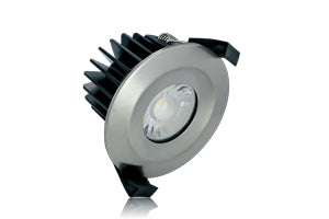 Integral ILDLFR70B014 - LOW-PROFILE FIRE RATED DOWNLIGHT 70-75MM CUTOUT IP65 510LM 6W 3000K 36 BEAM DIMMABLE 85LM/W SATIN NICKEL
