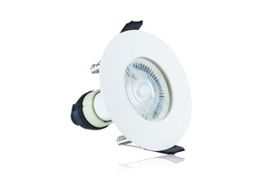 Integral ILDLFR70D001 - EVOFIRE FIRE RATED DOWNLIGHT 70MM CUTOUT IP65 WHITE ROUND +GU10 HOLDER