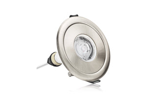 Integral ILDLFR70D006 - EVOFIRE FIRE RATED DOWNLIGHT 70-100MM CUTOUT IP65 SATIN NICKEL ROUND ADAPTER