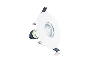 Integral ILDLFR70D015 - EVOFIRE FIRE RATED DOWNLIGHT 70-100MM CUTOUT IP65 WHITE ROUND +GU10 HOLDER