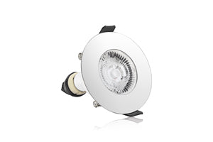 Integral ILDLFR70D017 - EVOFIRE FIRE RATED DOWNLIGHT 70MM CUTOUT IP65 POLISHED CHROME ROUND +GU10 HOLDER
