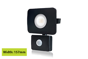 Integral ILFLC134POV - COMPACT TOUGH FLOODLIGHT WITH PIR OVERRIDE IP64 1800LM 20W 3000K 100 BEAM NON-DIMM 90LM/W BLACK
