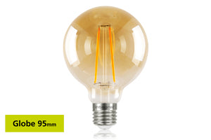 Integral ILGLOBE27N003 - SUNSET GLOBE G95 E27 170LM 2.5W 1800K NON-DIMM 300 BEAM AMBER