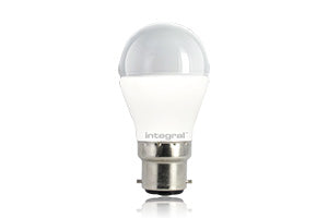 Integral ILGOLFB22NC018 - GOLF BALL BULB B22 470LM 5.5W 2700K NON-DIMM 240 BEAM FROSTED