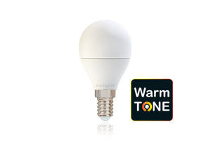 Integral ILGOLFE14DC042 - WARMTONE GOLF BALL BULB E14 470LM 6W 1800-2700K DIMMABLE 210 BEAM FROSTED