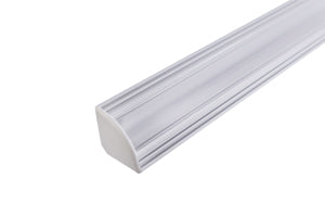 Integral ILPFC045 - ALUMINIUM PROFILE CORNER SURFACE MOUNT 2M CLEAR DIFFUSER INCLUDE 2 END CAPS AND 4 MOUNTING BRACKETS
