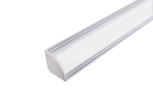 Integral ILPFC047 - ALUMINIUM PROFILE CORNER SURFACE MOUNT 2M FROSTED DIFFUSER INCLUDE 2 END CAPS AND 4 MOUNTING BRACKETS