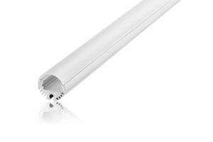 Integral ILPFO128 - PROFILE ALUMINIUM ROUND 2M FROSTED DIFFUSER 20.8MM DIA INCLUDE 2 ENDCAPS AND 4 MOUNTING BRACKETS