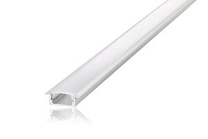 Integral ILPFR071 - PROFILE ALUMINIUM RECESSED 1M FROSTED DIFFUSER 23.2 X 7.9MM INCLUDE 2 ENDCAPS AND 2 MOUNTING BRACKETS