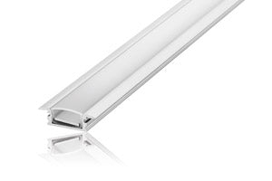 Integral ILPFR077 - PROFILE ALUMINIUM IP65 RECESSED 2M FROSTED DIFFUSER 26.7 X 8MM INCLUDE 2M PLATE 2 ENDCAPS 2 SEALING PLUGS 4 SCREWS AND 4 MOUNTING BRACKETS