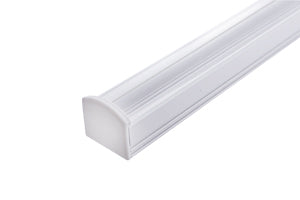 Integral ILPFS041 - PROFILE ALUMINIUM SURFACE MOUNT 2M CLEAR DIFFUSER 18 X 13MM INCLUDE 2 ENDCAPS AND 4 MOUNTING BRACKETS