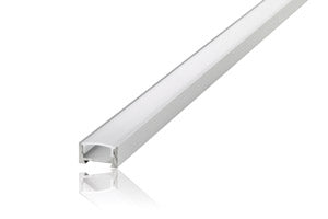 Integral ILPFS048 - PROFILE ALUMINIUM SURFACE MOUNT 1M FROSTED DIFFUSER 16.2 X 8.57MM INCLUDE 2 ENDCAPS AND 2 MOUNTING BRACKETS