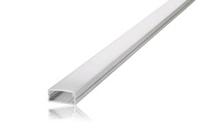 Integral ILPFS062 - PROFILE ALUMINIUM SURFACE MOUNT 1M FROSTED DIFFUSER 23 X 10MM INCLUDE 2 ENDCAPS AND 2 MOUNTING BRACKETS