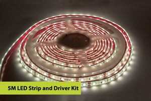 Integral ILSTWHIC126W - STRIP AND DRIVER KIT IP67 5M 4000K 12V 6W/M 400LM/M 60LED/M 10MM WIDTH 115 BEAM BOX PACK WITH 12V IP20 40W DRIVER