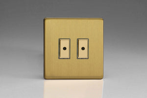 Varilight JDBE102S - 2-Gang 1-Way V-Pro Multi-Point Remote/Tactile Touch Control Master LED Dimmer 2 x 0-100W (1-10 LEDs)