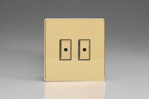 Varilight JDVE102S - 2-Gang 1-Way V-Pro Multi-Point Remote/Tactile Touch Control Master LED Dimmer 2 x 0-100W (1-10 LEDs)