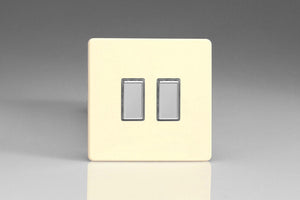 Varilight JDWES002S - 2-Gang Tactile Touch Control Dimming Slave for use with Multi-Point (formerly Eclique2) Master on 2-Way Circuits