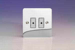 Varilight JFCE102 - 2-Gang 1-Way V-Pro Multi-Point Remote/Tactile Touch Control Master LED Dimmer 2 x 0-100W (1-10 LEDs)