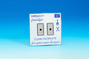 Varilight JIFE102C - 2-Gang 1-Way V-Pro Multi-Point Remote/Tactile Touch Control Master LED Dimmer 2 x 0-100W (1-10 LEDs)